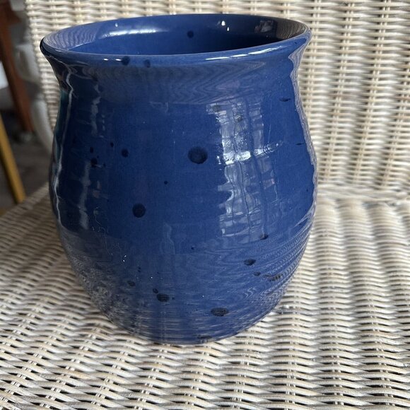 VINTAGE 1940S-50S MCM HYALYN USA 942 POTTERY UTENSIL CROCK, POT OR VASE 7" TALL - Picture 4 of 7